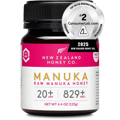 New Zealand Honey Co. Raw Manuka Honey UMF 20+ / MGO 829+ | UMF Certified Raw Medical Grade Honey | 8.8oz