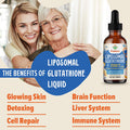 2000Mg Liposomal Glutathione Liquid, 98% Absorption, Glutathione Liquid Supplement, Active Form L- Glutathione, Powerful Antioxidant Non-Gmo For Immune System, Aging Defense, Detox, 2 Fl.Oz