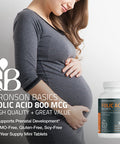 Bronson Folic Acid 800 Mcg Supports Prenatal Development, 1 Year Supply, Non-Gmo, 360 Tablets