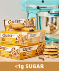 Quest Nutrition Protein Bar, Chocolate Chip Cookie Dough, 21g Protein, 4g Net Carbs, 190 Cals, Low Carb, Gluten Free, Soy Free, 2.12oz Bar, 1 Count