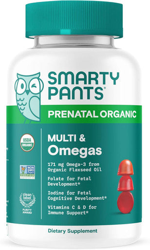 Smartypants Prenatal And Men'S Multivitamin Gummies Bundle: Omega 3 Fish Oil (Epa/Dha), Biotin, Methylfolate, Vitamin D3, C, Vitamin B12, B6, Vitamin A, K & Zinc For Immune Support (30 Day Supply)