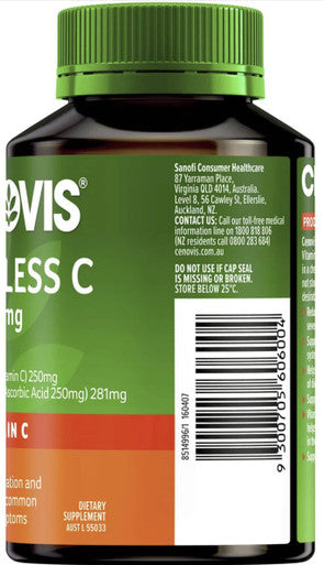 Cenovis Vitamin C 500Mg Sugarless 160 Tablets Product Of Australia