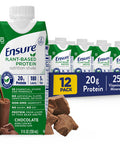 Ensure 100% Plant-Based Vegan Protein Nutrition Shakes With 20G Fava Bean And Pea Protein Chocolate 11 Fl Oz 12 Count