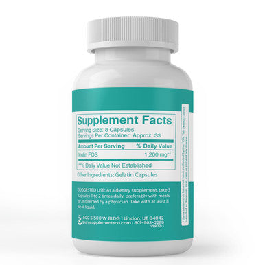 PURE ORIGINAL INGREDIENTS Inulin, (100 Capsules) Always Pure, No Additives Or Fillers, Lab Verified