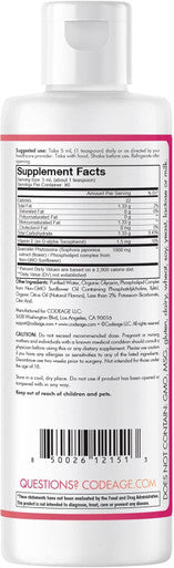 Codeage Liquid Quercetin Phytosome Supplement Quercetin 1000 mg Dihydrate 3-Month Supply Immune Support Sophora Japonica Vitamin E Liposomal Delivery Vegan Non-GMO 15.22 fl oz