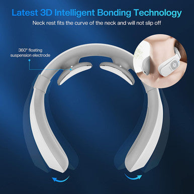Comfier Portable Heated Neck Massager, Ems Intelligent Electric Neck Massager With Heat, Fsa Smart Wireless Neck Massager With 3D Electrode Pads For Women Men