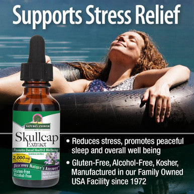Nature'S Answer Alcohol- Skullcap Herb Extract Supplement 1-Fluid Ounce Liquid | Natural Calming Supplement | Nervous System Support