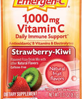 Emergen-C Vitamin C 1000mg Powder (30 Count, Strawberry Kiwi Flavor, 1 Month Supply), with Antioxidants, B Vitamins and Electrolytes, Dietary Supplement Fizzy Drink Mix, Caffeine