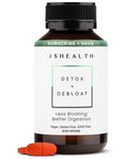 JSHealth Vitamins Detox And Debloat Liver Health Formula | Liver Detox Pills | Debloating Formula With Milk Thistle, Turmeric, Fennel | Liver Cleanse Supplement (60 Tablets)
