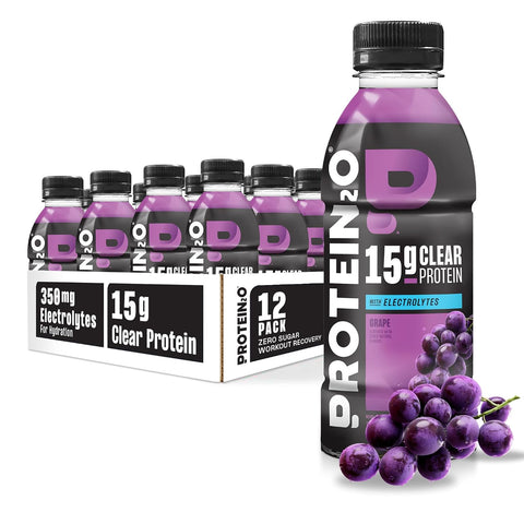 Protein2o 15g Whey Protein Infused Water, Peach Mango, 16.9 Oz Bottle (Pack of 12)