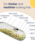Moerie Ultimate Hair Boost Supplement For Women & Men - Hair, Skin, Nails Vitamins With Biotin & Minerals For Hair Health - Thicker Hair - 60 Capsules