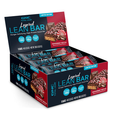 Gnc Total Lean Layered Lean Bar - Peppermint Mocha - 9 Bars