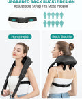 Nekteck Neck Massager, Cordless 6D Shiatsu Neck And Back Massager, Neck Massager For Pain Relief Deep Tissue, Ideal For Men And Women, Ideal For Home, Office And Car, With Heat, Black