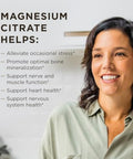 Solgar Magnesium Citrate 120 Tablets - Promotes Healthy Bones - Supports Nerve & Muscle Function - Non Gmo Vegan Gluten Free Dairy Free Kosher - 60 Servings