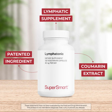 Supersmart Lymphatonic 40 mg Per Day Swelling Relief Melilotus Officinalis Extract 18 Coumarin Anti Inflammatory Supplement NonGMO Gluten Free 120 Vegetarian Capsules