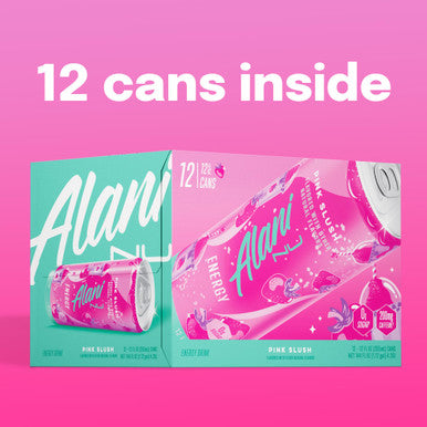 Alani Nu PINK SLUSH Sugar Free Low Calorie Energy Drinks 200mg Caffeine Biotin B Vitamins Zero Sugar 10 Calories 12 Fl Oz Cans 12 Pack