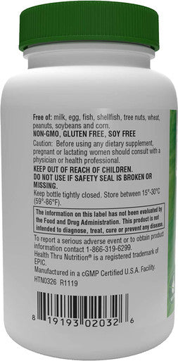 Glutathione Reduced 500mg Vegecaps Vegan Certified Fermented Non GMO and Hypoallergenic Master Antioxidant Healthy Skin and Cellular Aging Support by Health Thru Nutrition Pack of 60