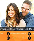 BE HERBAL Organic Turmeric Curcumin 1500mg with Black Pepper & Ginger - The Most Potent Certified Organic Turmeric Curcumin Supplement with 95% Curcuminoids - 120 Veg Capsules (120)