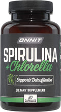Onnit Spirulina and Chlorella Nutrient Rich Greens Supplement 80ct
