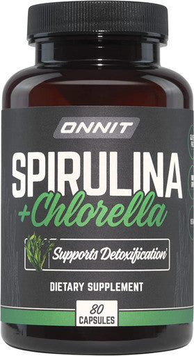 Onnit Spirulina and Chlorella Nutrient Rich Greens Supplement 80ct