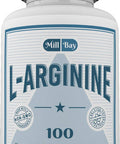 Mill Bay L-Arginine Amino Acid Supplement with L-Citrulline Workout Supplement. 100 Capsules (482mg).