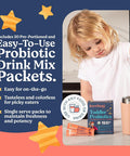 Lovebug Award Winning Probiotics Constipation and Stomach Discomfort Softer Bowel Movements Easy-to-Take Powder Ages 12 Months to 4 Years 60 Packets