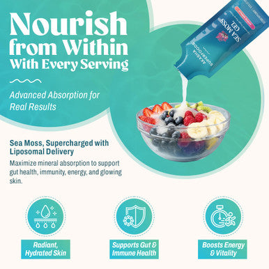 Akasha Superfoods Irish Sea Moss Gel Liposomal Seamoss With Irish Sea Moss 15 Ct
