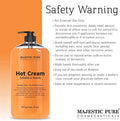 MAJESTIC PURE Cellulite Hot Cream (9 oz), Cellulite Massage Oil (8 oz), and Coffee Scrub (10 oz) Bundle