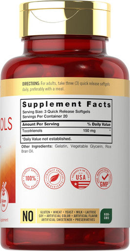 Carlyle Tocotrienols Supplement | 150mg | 60 Softgels | Non-GMO and Gluten Complex
