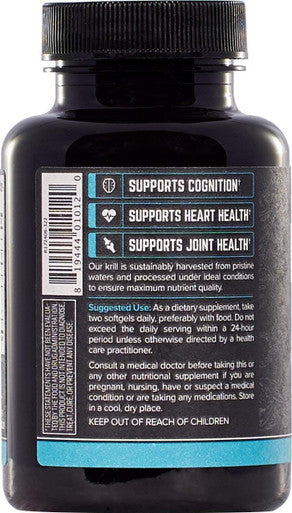 Onnit Antarctic Krill Oil - 1000mg Per Serving - No Fishy Smell or Taste - Packed with Omega-3s EPA DHA Astaxanthin & Phospholipids - Supports Healthy Joints Brain Heart and Blood Pressure