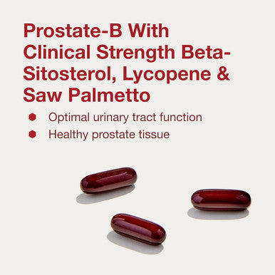 Protocol Prostate-B Clinical Strength - Prostate Health Supplement For Men - With Beta Sitosterol, Lycopene & Saw Palmetto - Halal & Dairy - 90 Softgels