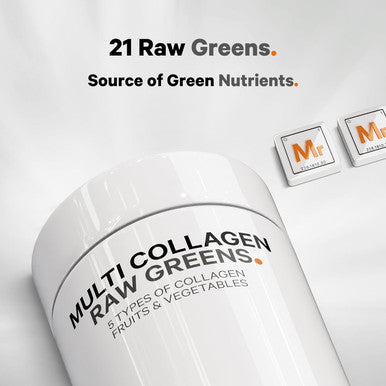 Codeage Multi Collagen Protein + Organic Raw Greens Superfood Capsules Supplement 21 Fruits & Veggies Grass-Fed Hydrolyzed Collagen Peptides 5 Types All-in-One 180 Count