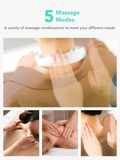 Skg Neck Massager With Heat, Electric Red Light Pulse Vibration Traction Neck Massager For Pain Relief Deep Tissue, 4D Portable Massager Gifts For Men And Women