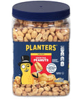 PLANTERS Salted Peanuts Cocktail, Party Snack, Plant-Based Protein, After School Snack, Roasted in Peanut Oil, Salted Nuts, Snacks for Adults, Bulk Nuts, Kosher, 2.19lb Jar
