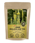 Fullchea -Mullein Leaf Tea Bags 20 Teabags 3g/bag For Lungs - Non-GMO - Caffeine- - Natural Healthy Herbal Tea For Detox & Respiratory Support