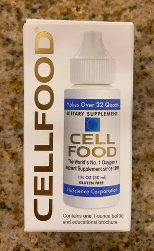 Cellfood Liquid Concentrate - 1 fl oz, 2 Pack - Oxygen + Nutrient Supplement - Supports Immune System, Energy, Endurance, Hydration & Overall Health - Gluten Free, Non-GMO, Kosher - Makes 22+ Quarts