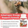 Nutridom Korean Red Panax Ginseng 500mg | 60 Vegan capsules | High Strength 8% Ginsenosides | Boosts Energy, Mood, Focused Strength, Enhanced Stamina Performance | Non-GMO, Made In Canada