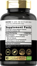 Pygeum Standardized 1300Mg | 240 Capsules | Non-Gmo, Gluten Free | Pygeum Africanum Bark Extract Supplement | By Carlyle