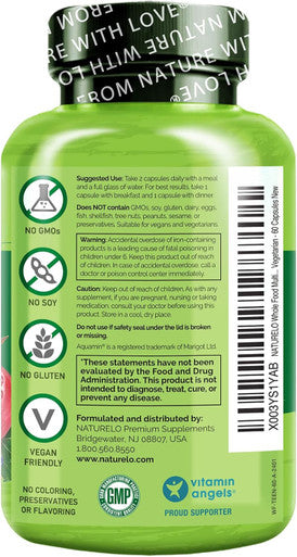 Naturelo Whole Food Multivitamin For Teens - Vitamins And Minerals For Teenage Boys And Girls - Supplement For Active Kids - With Organic Whole Foods - Non-Gmo - Vegan & Vegetarian - 60 Capsules