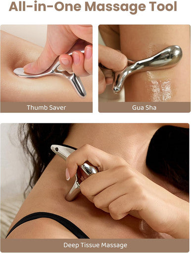 Lifechill Deep Tissue Massage Tool For Trigger Point Massage & Gua Sha, Muscle Scraper Tool For Full Body Pain Relief, Thumb Saver Acupressure Tool, Fsa Hsa Eligible