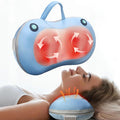 Neck Massager - Shoulder Back Massager With Heat For Pain Relief,Shiatsu Electric Deep Tissue 3D Neck Back Shoulder Massage Pillow,Gifts For Women Men(Blue)