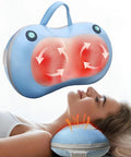 Gifts For Women - Neck Massager For Deep Tissue,Shiatsu Back And Neck Massager Deep Tissue With Heat,Electric Massage Pillow,White Elephant Gifts For Adults(Blue)