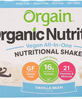 Orgain Organic Vegan Plant Based Nutritional Shake Vanilla Bean 11 Ounce 12 Count