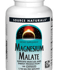 Source Naturals Magnesium Malate 3750 mg Per Serving Essential Magnesium Malic Acid Supplement - 100 Capsules