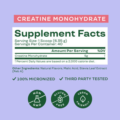 Bloom Nutrition Creatine Monohydrate Powder 5g Micronized Creatine per Serving Supports Muscle Recovery Strength Endurance Pre or Post Workout Gluten Free Non GMO Raspberry Lemon 40 SVG 9 oz