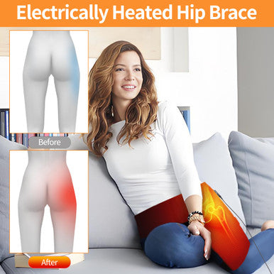 Bedhum Hip Heating Pad Hip Massager Vibration Heating Pad For Hip Thigh/Buttocks Electric Heated Hip Brace Heating Pad For Hip Pain Relief