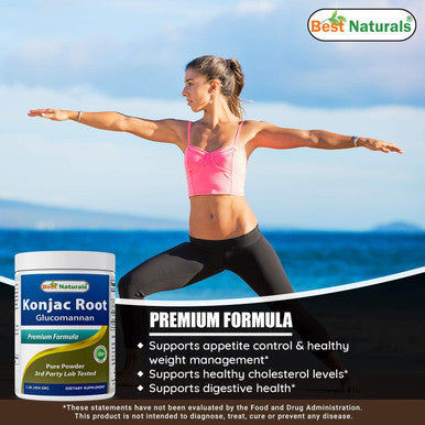 Best Naturals 2 Pack Konjac Glucomannan Root 1 Pound - 2000 mg per Serving - (Total 2 Pound)