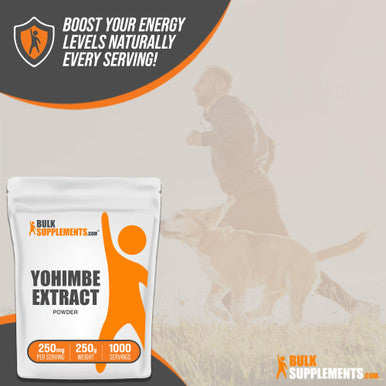 Bulksupplements.Com Yohimbe Extract Powder - Yohimbe Bark Extract, Yohimbe Supplements For Men & Women, Yohimbe Bark Powder - Herbal Supplement, Gluten Free, 250Mg Per Serving, 250G (8.8 Oz)