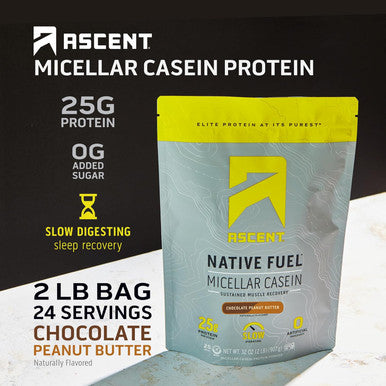 Ascent Casein Protein Powder - 2 Pounds