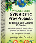 Whole Earth Sea from Natural Factors Whole Food Synbiotic Pre Probiotic Fermented Digestive Enzymes 60 Vegetarian Capsules